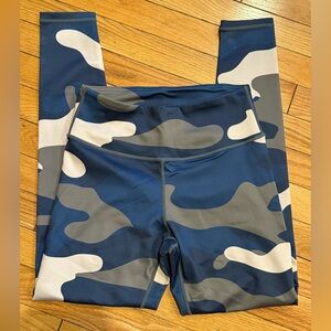 Yelete Blue Camouflage Leggings